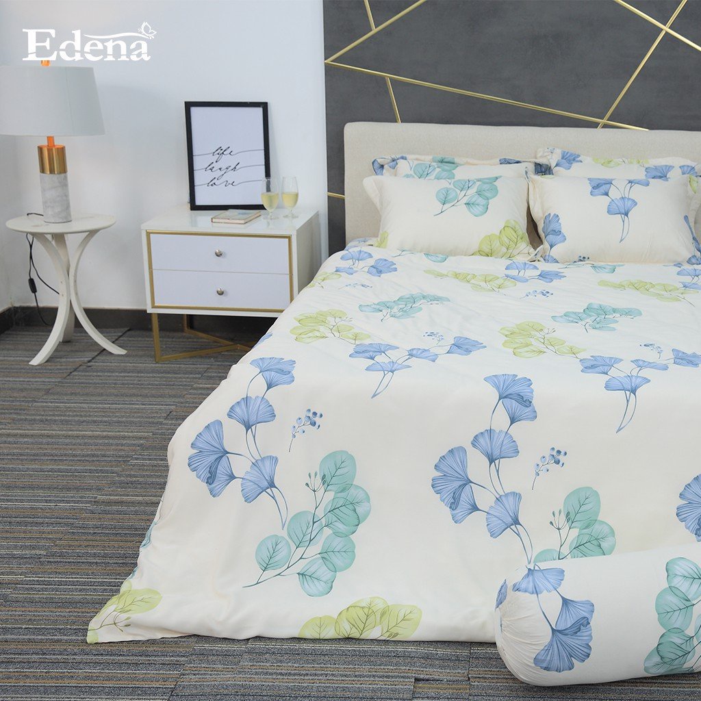 Edena Cotton Modal 5018 - Trọn bộ ga 6 món chất liệu Modal mềm mượt, thoáng mát