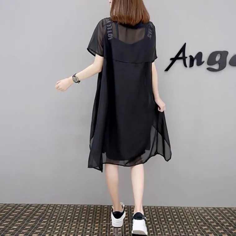 Đầm Yếm Dáng Rộng Thời Trang Mùa Hè Cho Nữ 40-95KG C9211