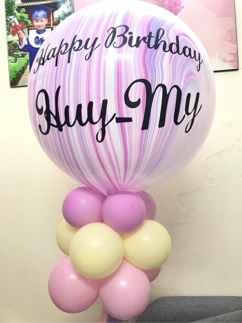 Bóng vân đá jumbo mỹ hãng qualatex size đại 30&quot; trang trí sinh nhật