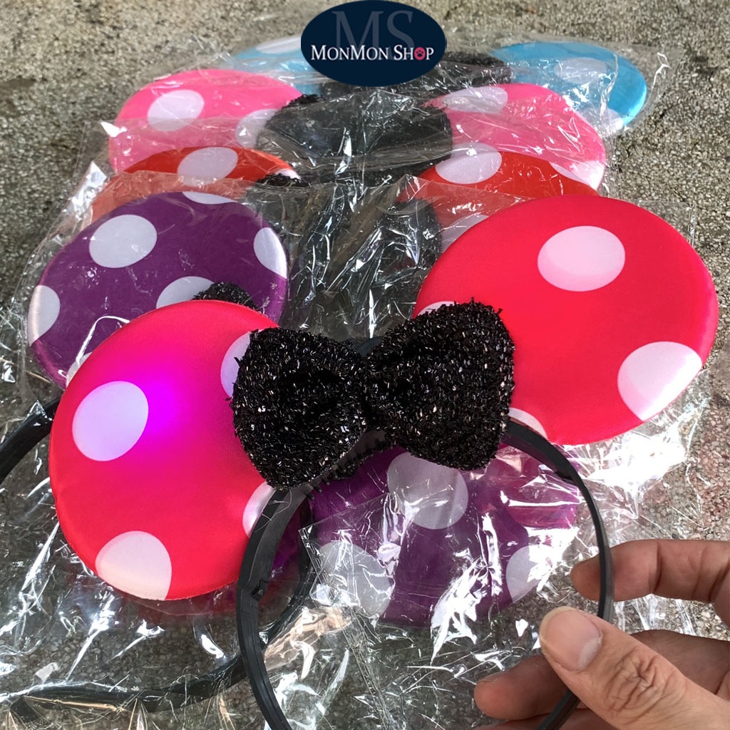 (Đồ Chơi Giáng Sinh) Băng Đô Cài Tóc Đèn Led Hình Chuột Mickey siêu dễ thương chất lượng đảm bảo