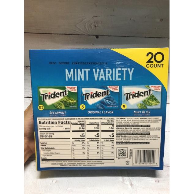 Kẹo Chewing Gum Trident Mint Variety