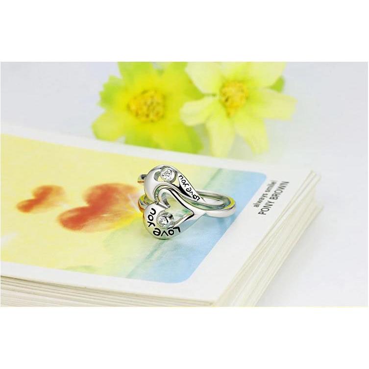 Nhẫn đôi Bạc Hiểu Minh NC393 - Em là của anh
