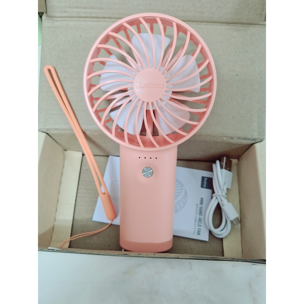 Quạt cầm tay Yoobao F03 3000mAh bảo hành 1 tháng đổi mới | BigBuy360 - bigbuy360.vn