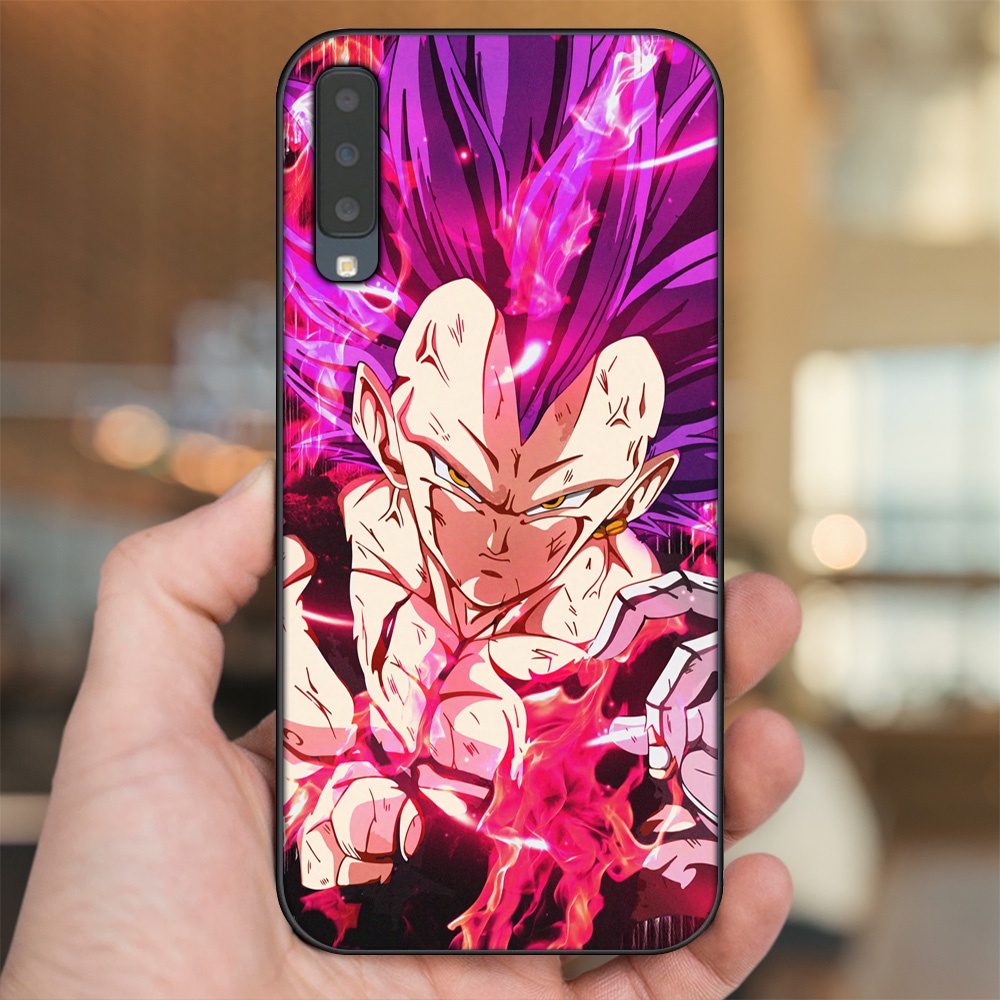 Ốp lưng Samsung A7 2018 viền đen in hình Vegeta Dragon Ball