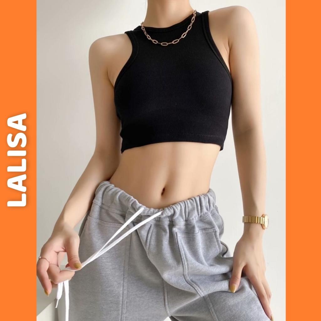 Áo croptop balo nữ basic - phong cách mùa hè năng động / ÁO CROPTOP BA LỖ NGƯỢC LALISA  AO008