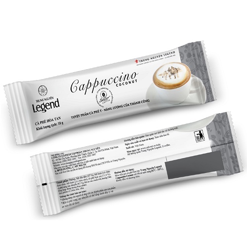 Combo 2 Hộp Cà phê Hòa Tan Cappuccino Coconut - Trung Nguyên Legend - Hộp 12 gói (Ít ngọt, béo, thơm)