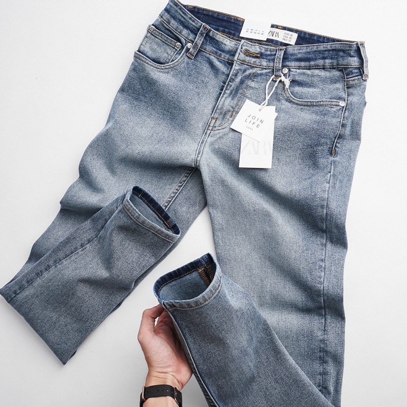 Quần Jean Nam Cambodia jean co giản -ống ôm