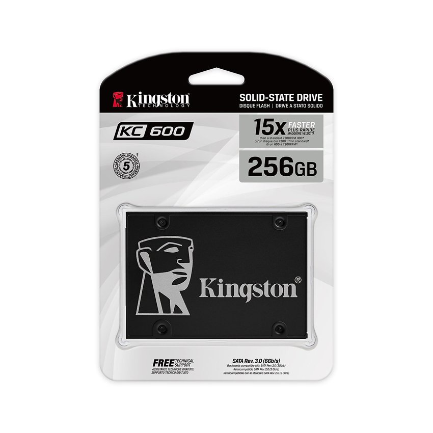 Ổ cứng SSD Kingston KC600 256GB 2.5 inch SATA3 (Đọc 550MB/s - Ghi 500MB/s) - (KC600/256GB) Chính Hãn