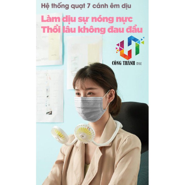 [Hàng Chính Hãng] Quạt mini đeo cổ Jisulife tích hợp đèn chiếu sáng FA11 | BigBuy360 - bigbuy360.vn
