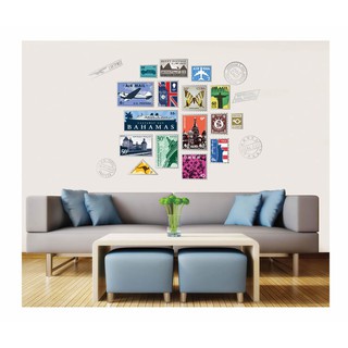 (HCM) Bộ sưu tập tem- decal dán tường siêu cute - DKN104 decalhcm