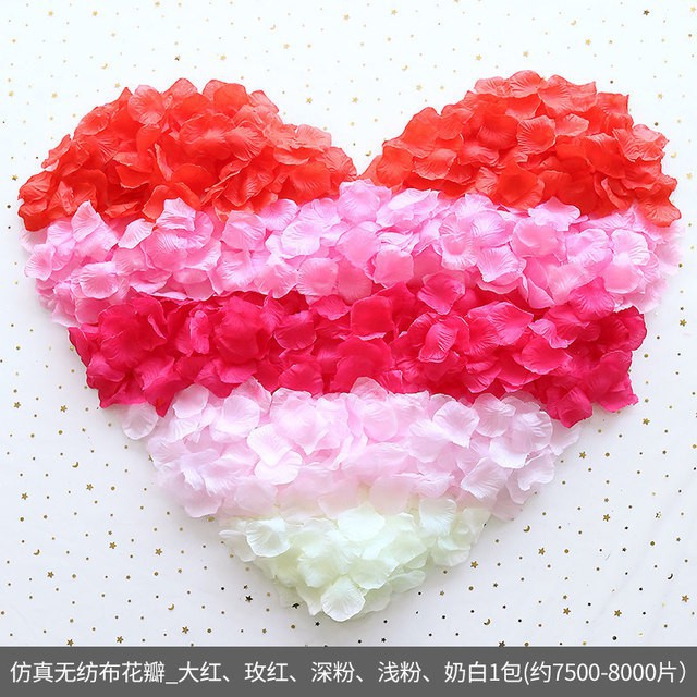Set 100 Cánh Hoa Hồng Nhân Tạo Bằng Lụa Nhiều Màu Trang Trí Đa Ứng Dụng