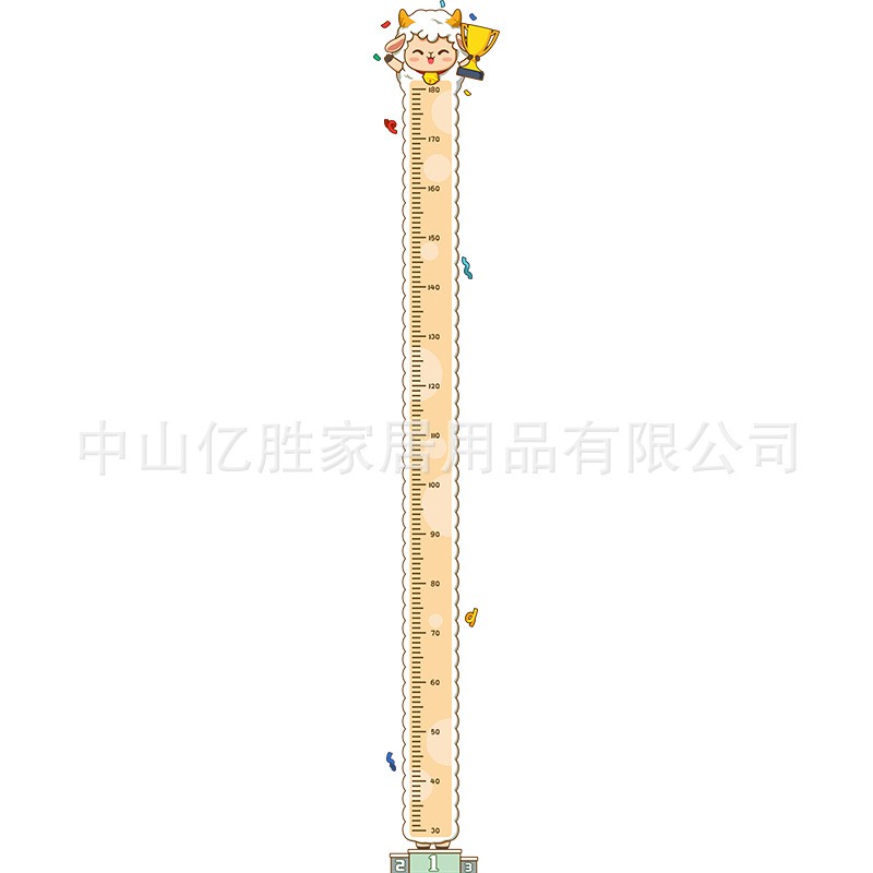 Miếng Dán Tường Đo Chiều Cao Họa Tiết Hoạt Hình Đáng Yêu Sáng Tạo Có Thể Tháo Rời