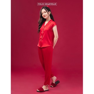Folie Homewear đồ mặc nhà tay nhí quần dài lụa FB90.4
