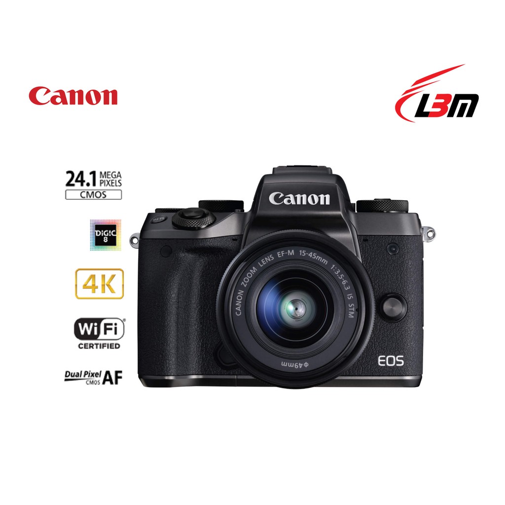 Máy ảnh Canon M5 kit 15-45mm - Chính Hãng Lê Bảo Minh