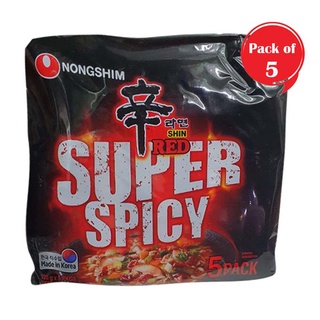 Lốc 5 Gói Mì Nongshim Super Spicy Siêu Cay - Hàn Quốc