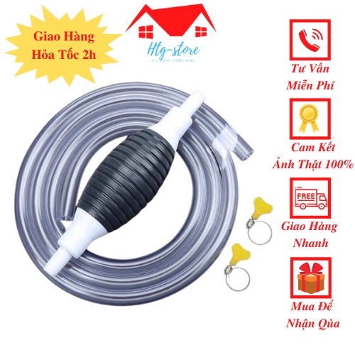 Dụng Cụ Ống Bơm Hút Sang Chiết Chất Lỏng Rượu Xăng Dầu Bóp Tay Đa Năng - Quả Bóp Sang Chiết Chất Lỏng
