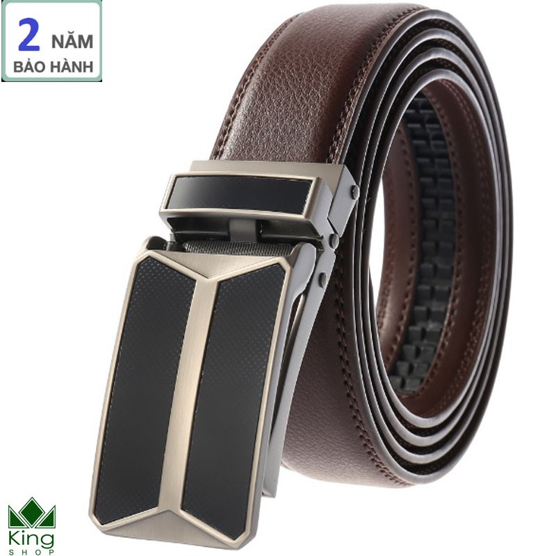 Thắt Lưng Dây Nịt Nam Da Bò 100% Khóa Tự Động Cao Cấp N23 - Đồ Da Kingshop