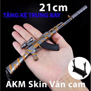 Mô hình Trưng bày Trang Trí - PUBG AKM Sọc Cam - 21cm