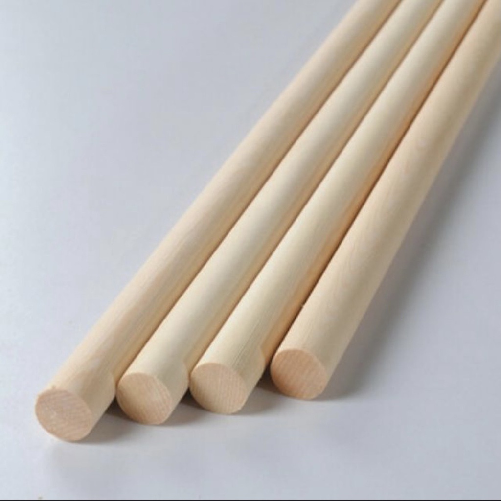 Thanh Gỗ Tròn Dài 40cm phi 8li,10li,12li,14li,15li Làm Mô Hình Handmade , Decor Nhà Cửa