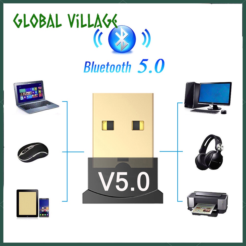USB Bluetooth Không Dây 5.0 Dongle Cho PC Truyền Phát Dữ Liệu Máy Tính Laptop Tín Hiệu Ổn Định thiết bị cục phát bluetoo