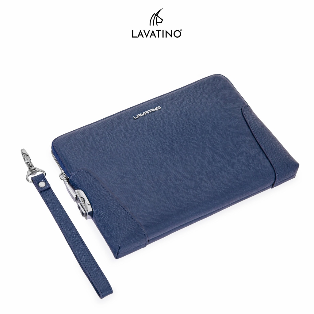 [Tặng Ví Card LUFY 04] Ví Nam Cầm Tay HENRY Clutch Da Bò Thật Cao Cấp Thiết Kế Sang Trọng Chính Hãng LAVATINO - CLB11