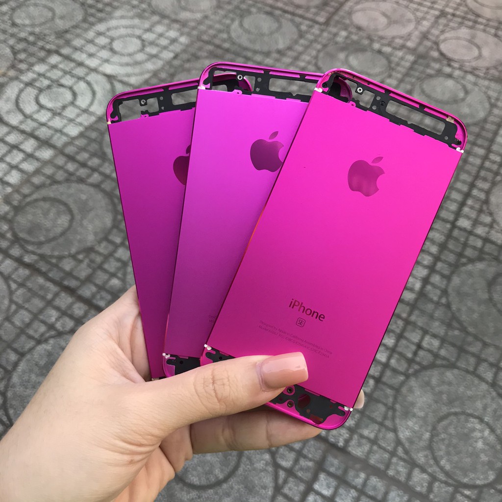 Vỏ iPhone 5 hồng cánh sen, khắc laser form SE