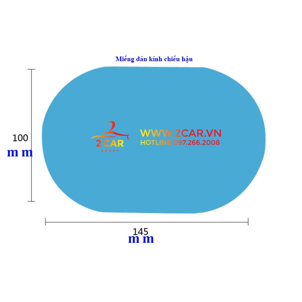 Miếng dán Oval chống bám nước gương chiếu hậu xe ô tô- Bộ 2 miếng