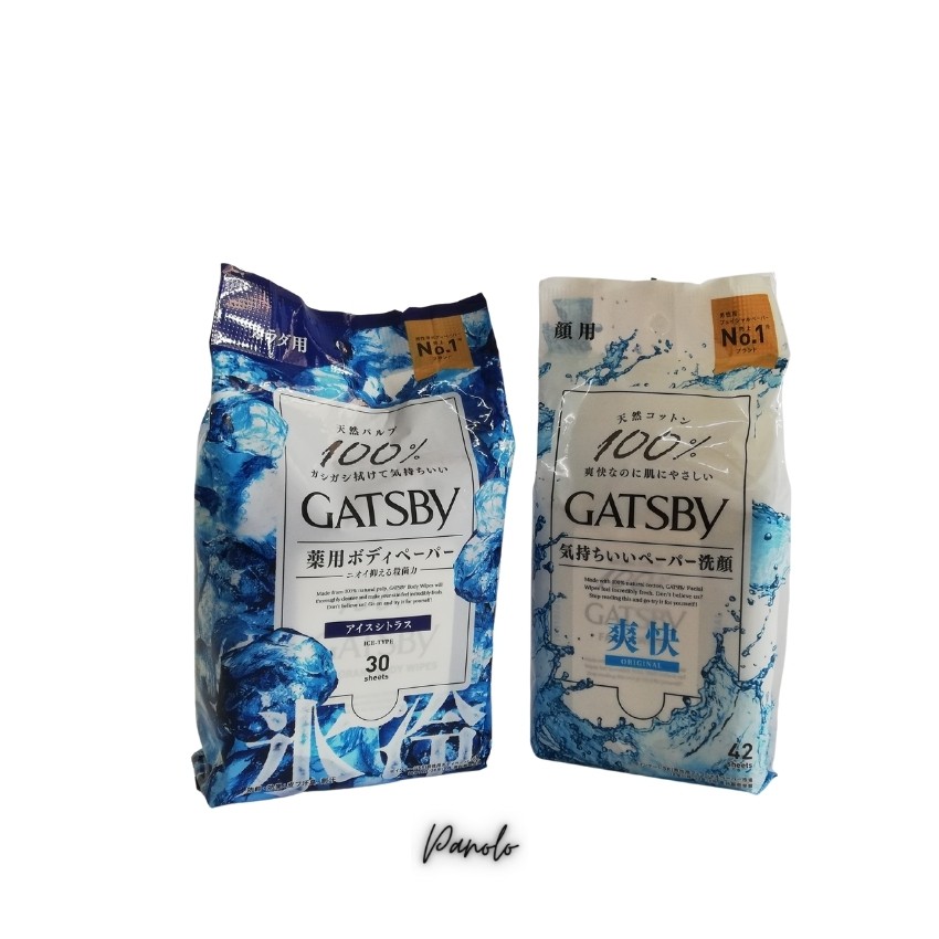 Khăn Giấy Ướt Lau Mặt Gatsby Facial Wipes 42 Tờ, Mát Lạnh, Sảng Khoái, Sạch Lỗ Chân Lông, Ngăn Ngừa Mụn