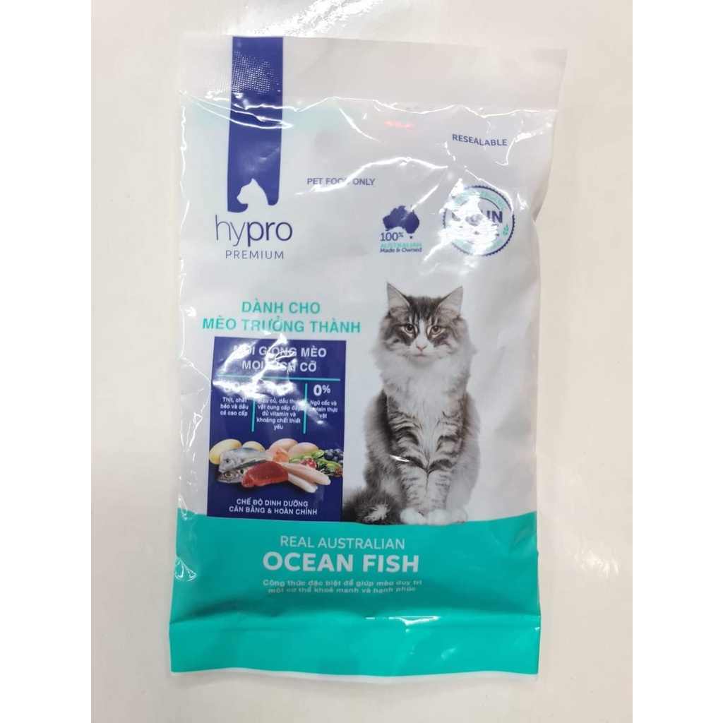 Thức ăn mèo Hypro Premium Grain free vị cá biển gói 50gr