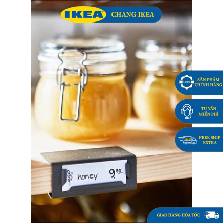 HŨ THỦY TINH NẮP GIOĂNG KORKEN IKEA(đựng gia vị hoặc đồ ăn)