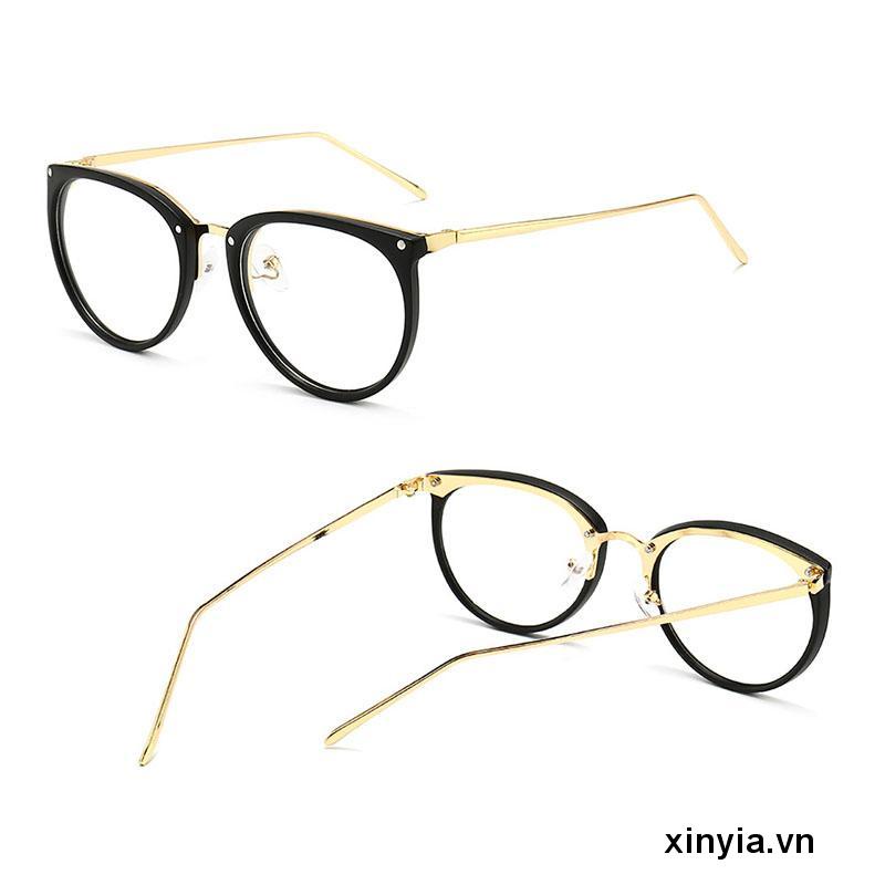 Mắt Kính Gọng Tròn Trong Suốt Phong Cách Retro