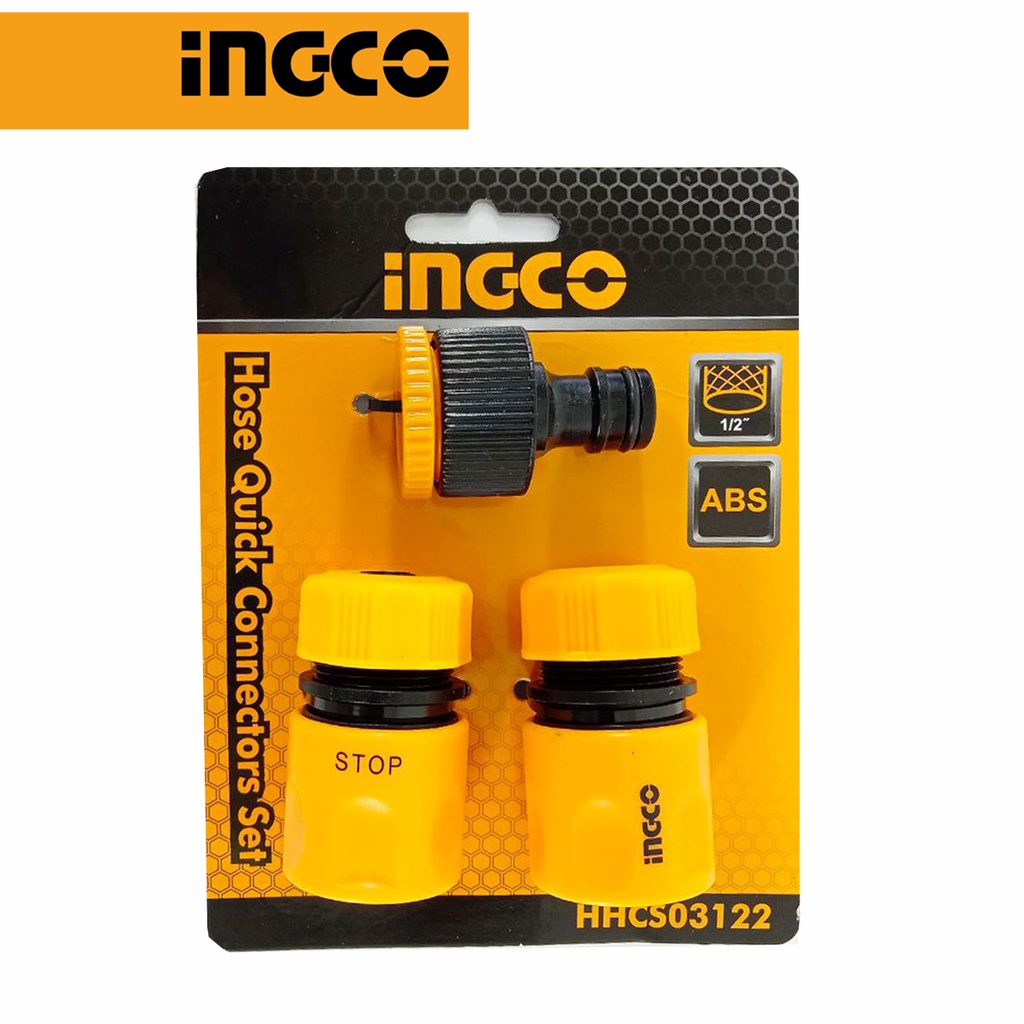 Bộ 3 đầu nối nhanh ống nước, máy xịt rửa INGCO HHCS03122