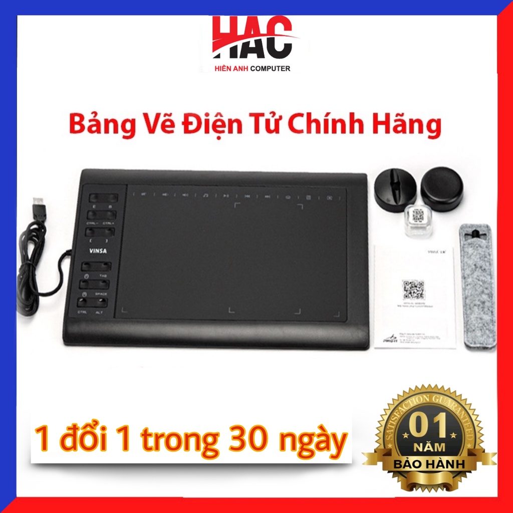 Bảng vẽ điện tử VINSA 1060Plus CHÍNH HÃNG- bản quốc tế nâng cấp so với Gaomon 1060
