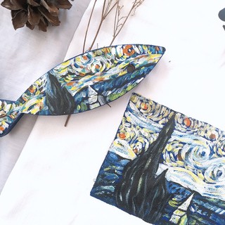 Túi tote Van Gogh kèm cá gỗ