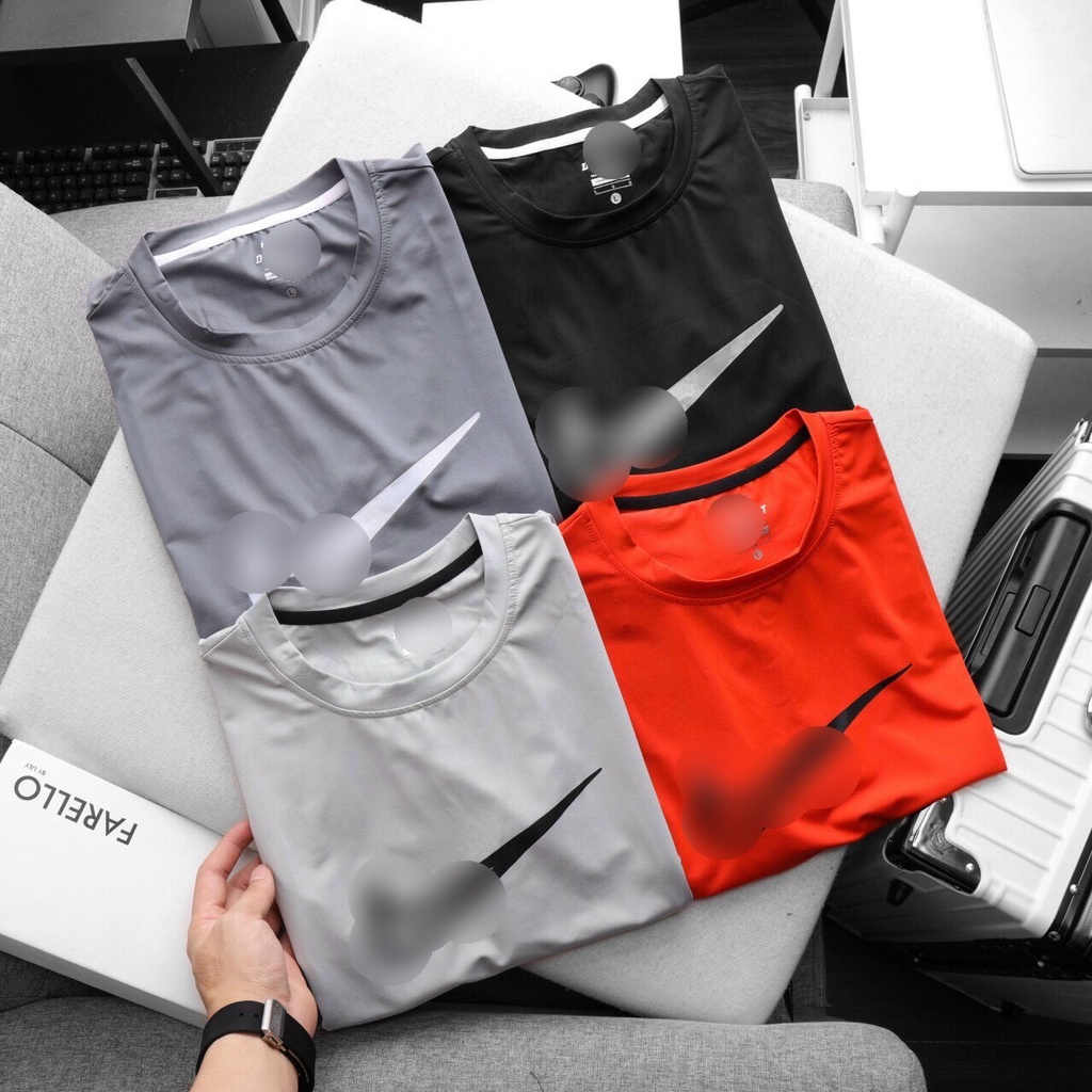 Áo Thun Thể Thao Nam thun lạnh tập gym cổ tròn ngắn tay vải thoáng mát co giãn chuẩn form nhiều màu