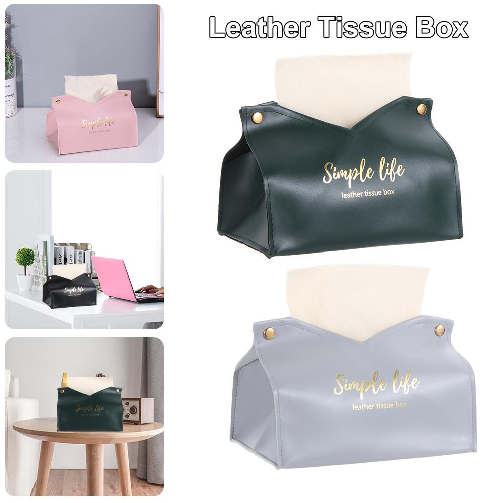 Hộp Da Đựng Khăn Giấy Để Bàn Trang Trí Nội Thất Sáng Tạo Ốp