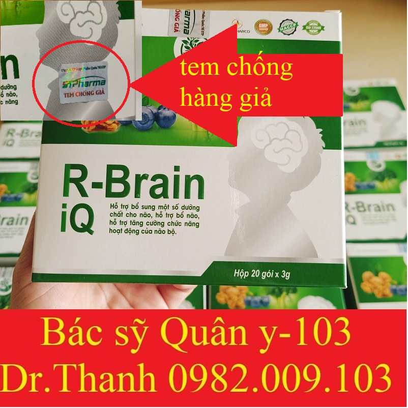 Cốm Sữa R-Brain IQ - Bổ Sung DHA, Các Vitamin Hỗ Trợ Phát Triển Não Bộ Cho Trẻ - Hộp 20 Gói