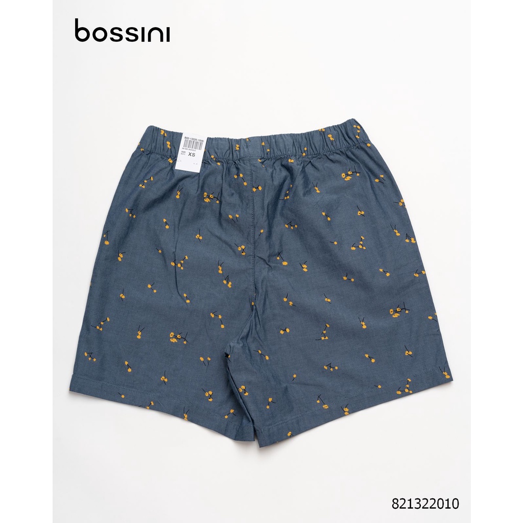 Quần short nữ lưng thun họa tiết hoa mai Bossini 821322010