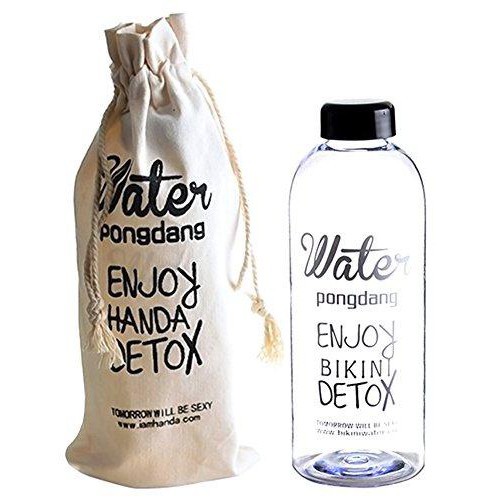 Bình nước detox thể thao 1000ml cực đẹp kèm túi đựng