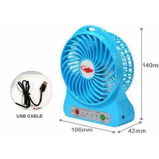 QUẠT SẠC TÍCH ĐIỆN MINI 3 CHẾ ĐỘ