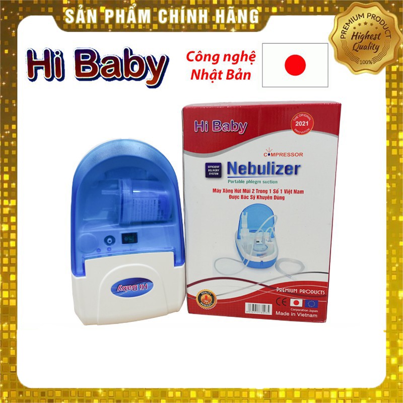 Máy xông hút mũi họng Hi Baby - Máy xông khí dung - hút dịch mũi 2 trong 1