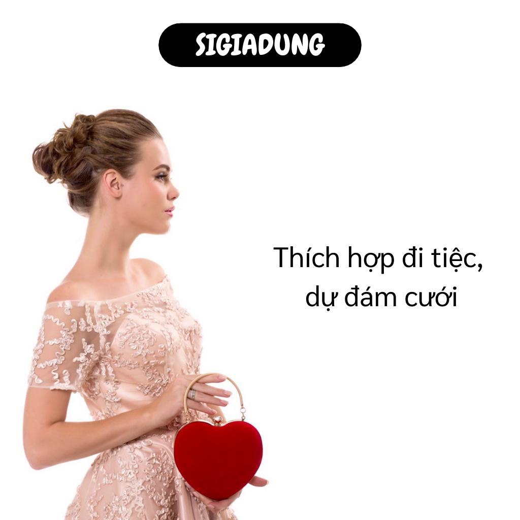 [SGD] Túi Xách Đeo Chéo - Túi Cầm Tay Hình Trái Tim Xinh xắn Cho Nữ Thích Hợp Đi Tiệc 8304