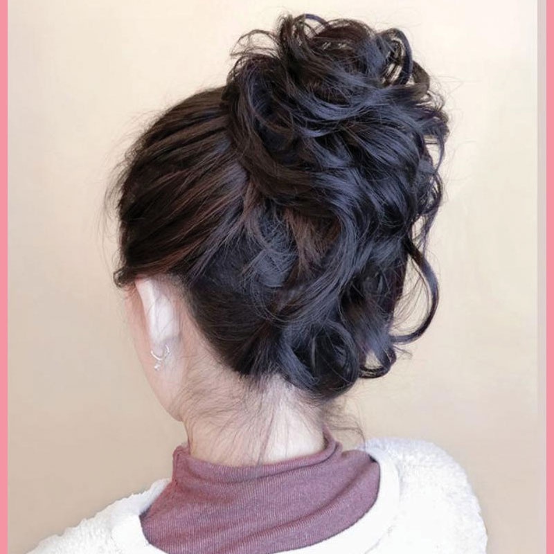 Búi rối xoăn lơi Khami Beauty, có sẵn sợi tơ và tóc thật