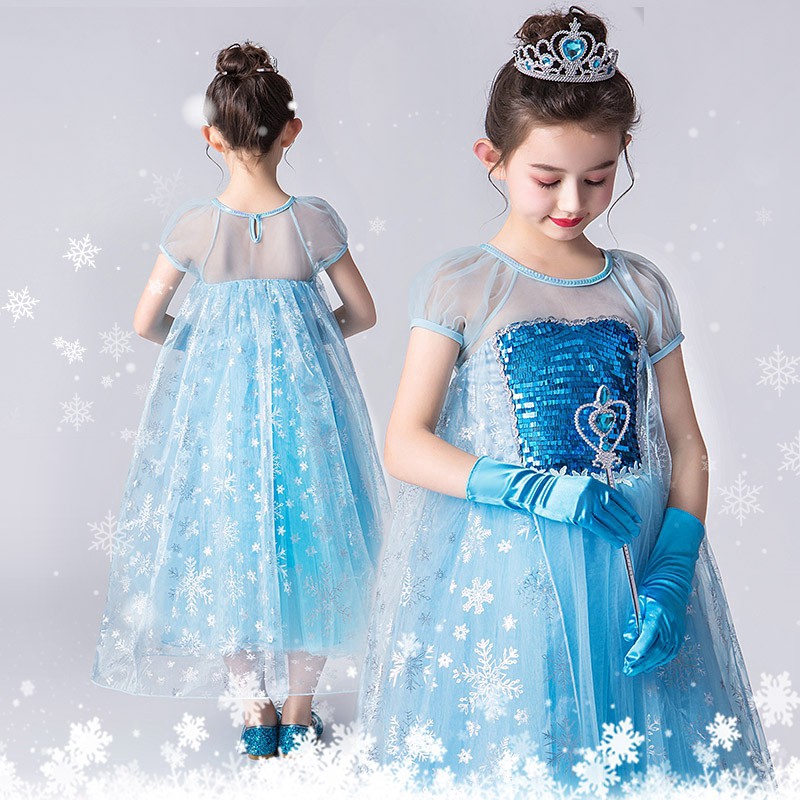 Đầm nữ hoàng băng giá Elsa đáng yêu