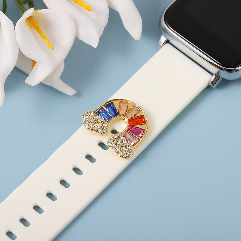 Phụ Kiện Trang Trí Dây Đeo Đồng Hồ Thể Thao Bằng Silicon Phối Khóa Kim Loại Cho Apple Watch