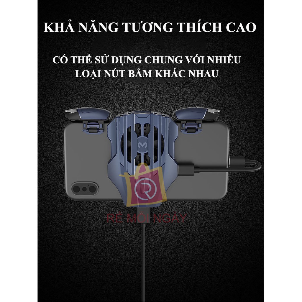 Quạt tản nhiệt MEMO DL02 cho điện thoại - Tản nhiệt sò lạnh bán dẫn làm mát tức thì tăng hiệu năng - Type C và Lighting