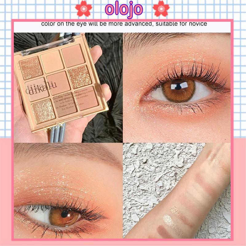 ⚜️Phấn Mắt DIKALU 9 Ô Với Các Tone Màu SIÊU HOT - Bảng Phấn Mắt Có Nhũ Lấp Lánh, Phấn Mắt Nội Địa Trung