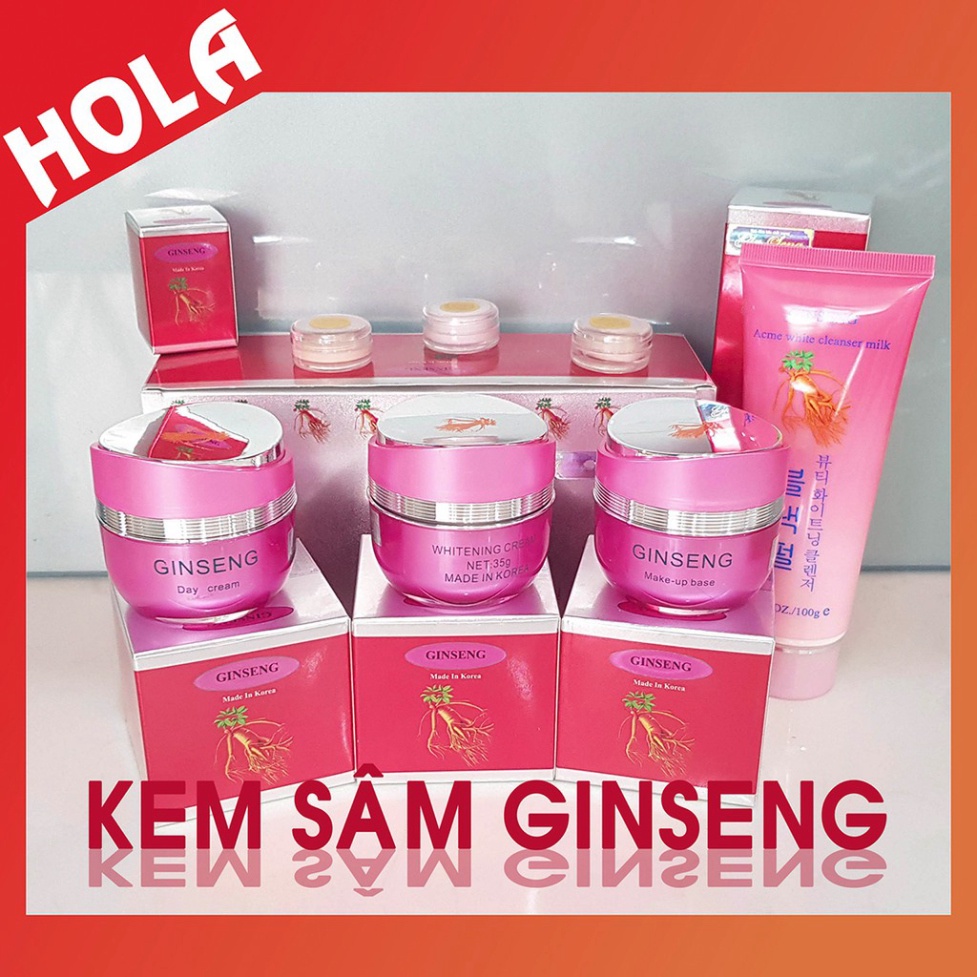 COMBO ngày đêm Ginseng Nhân Sâm. chuyên làm mờ nám, tàn nhang và dưỡng trắng da Hàn Quốc, mỹ phẩm Ginseng.