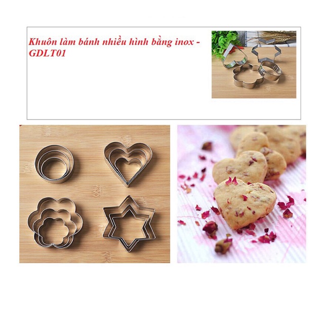 Bộ 12 khuôn làm bánh, tráng trứng đẹp mắt
