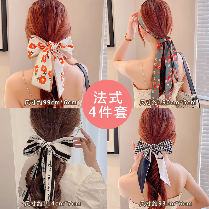 Khăn lụa buộc tóc đa năng kiểu dáng retro thời trang cho nữ